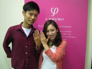 お客様ご紹介 岡山天満屋店 ザ コートヤード表町ブログ 婚約指輪 結婚指輪のi Primo アイプリモ