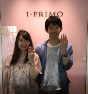 徳島店 お客様紹介 K様 ｍ様 徳島店ブログ 婚約指輪 結婚指輪のi Primo アイプリモ