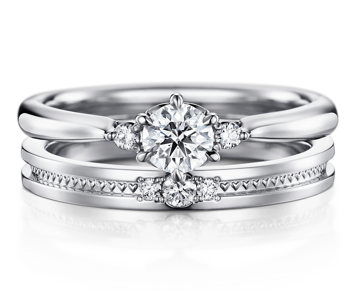 ポラリス&ディオーネ｜セットリング｜カップルに人気の婚約指輪,結婚 