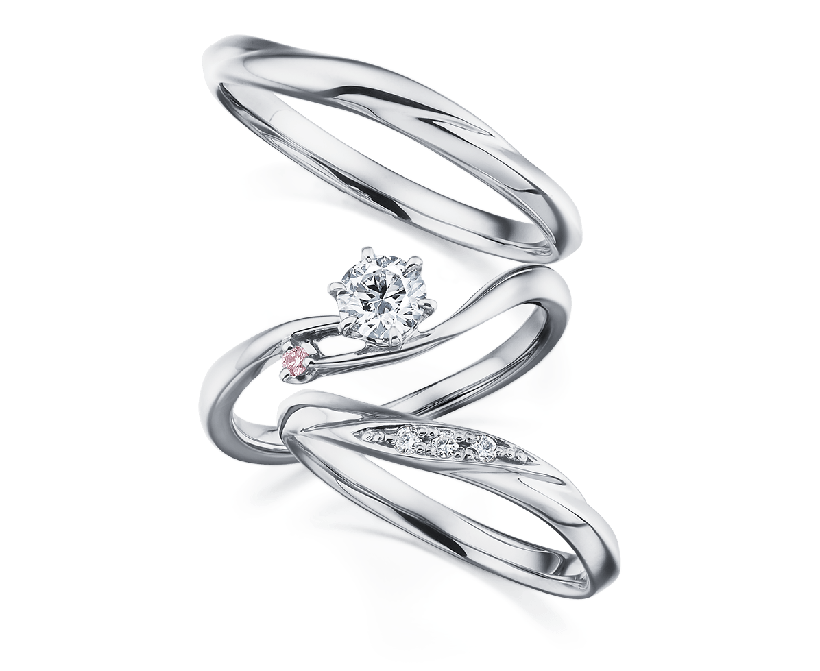 スピカ&ルキナ｜セットリング｜カップルに人気の婚約指輪,結婚指輪はI 