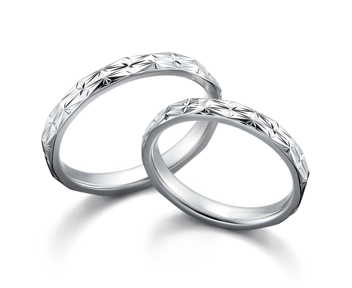 麻の葉｜結婚指輪（マリッジリング）｜カップルに人気の婚約指輪,結婚 